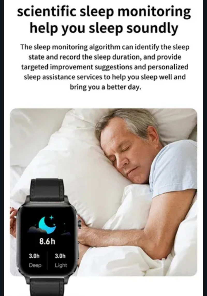 Bluetooth Calling New Blood Sugar Smart Watch Watch Heart rate blood pressure tracker 