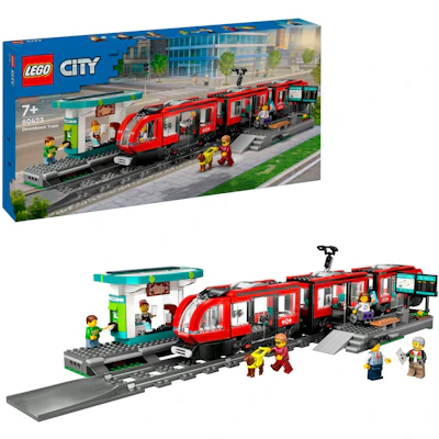 LEGO 60423 City Straßenbahn mit Haltestelle