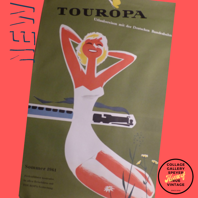 True vintage Touropa Reiseposter von 1961