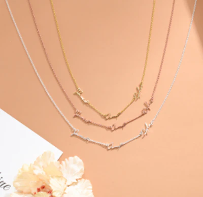 Three Name Necklace
