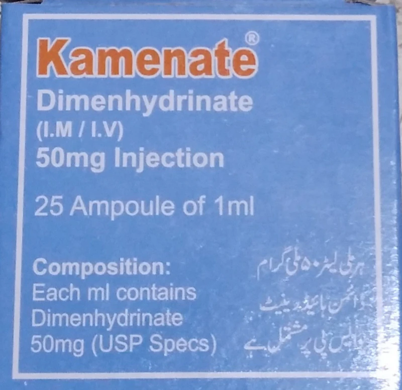 Kamenate 50mg (Dimenhydrinate) injection 