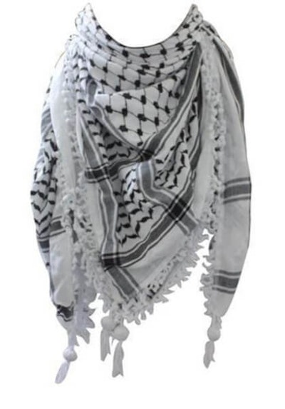 Arafat Original Kufiya Palestine White men/women shawl kuffiyeh scarf Shemagh head wrap  