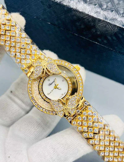 Chopard Women’s Golden Watch 