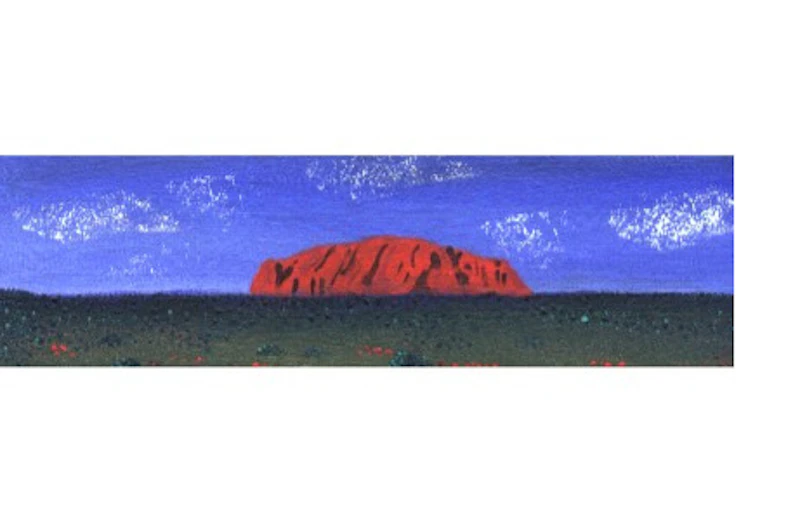Painting - Uluru - floating clouds