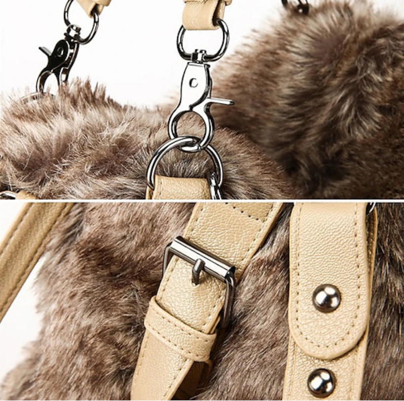 Large capacity multi carry fur bag