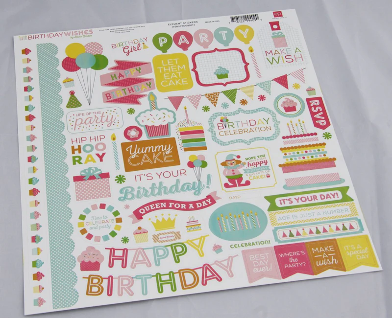 Scrapbook-Set "Birthday Wishes", Mädchen