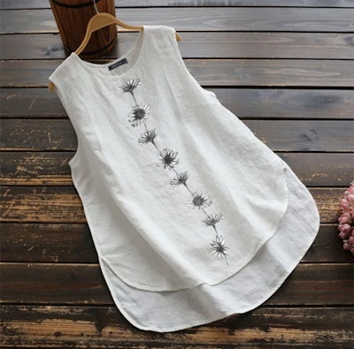 Sleeveless cotton Shirt for women 