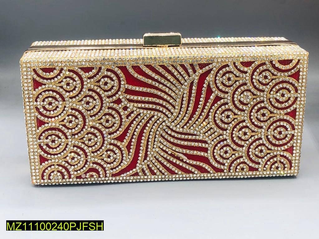 Ladies Handheld Party Clutch With Embroidery – Maxim Creation