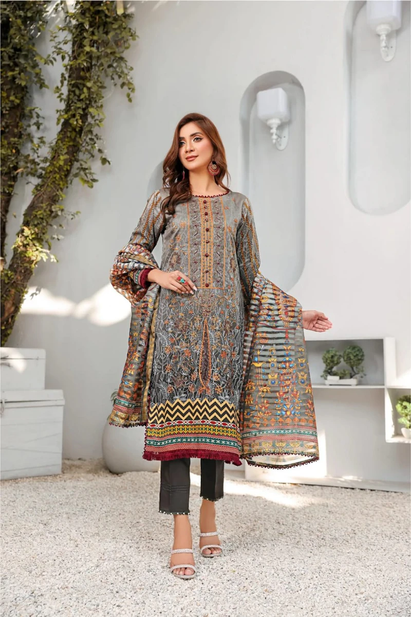 3 Pc Unstitched Viscose Suit