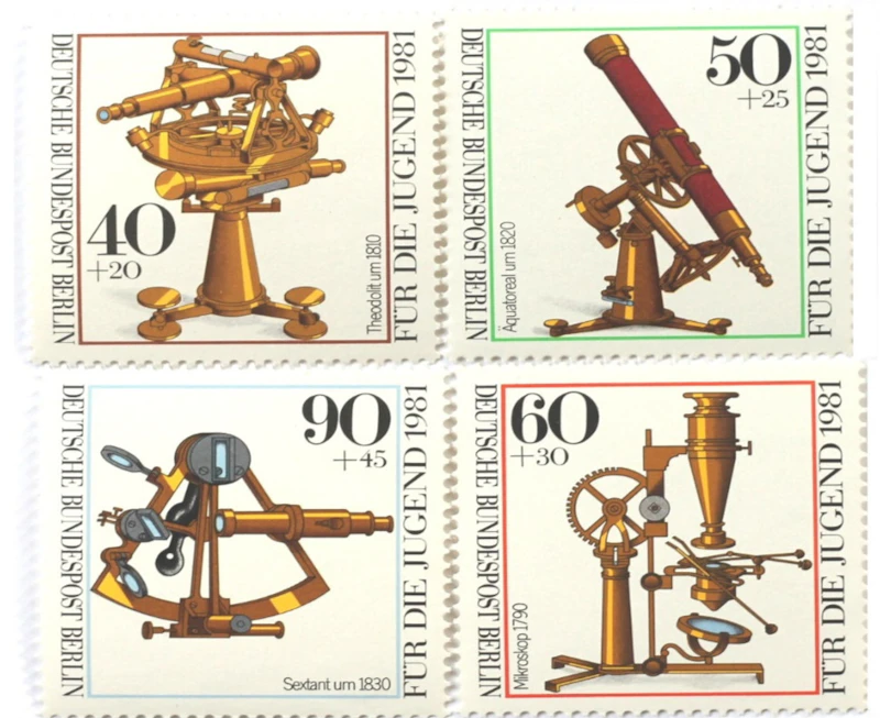 Briefmarken Berlin 1981: 641-644, Jugend: Optische Instrumente, postfrisch