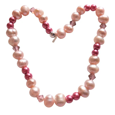 Perlenarmband rosa mit Swarovskibiconen