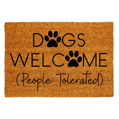 Dogs welcome doormat