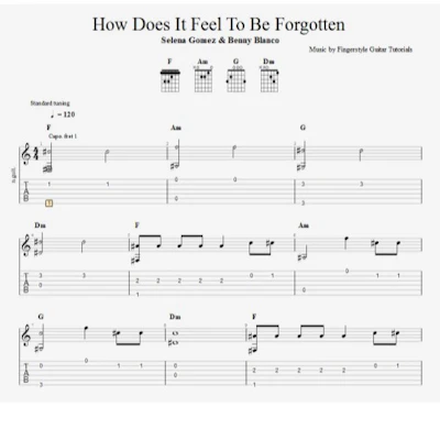 Selena Gomez  - How Does It Feel To Be Forgotten  - TABS & Sheet Music