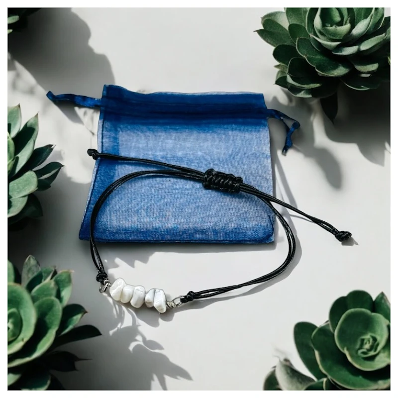 Kordel-Armband "Howlith"