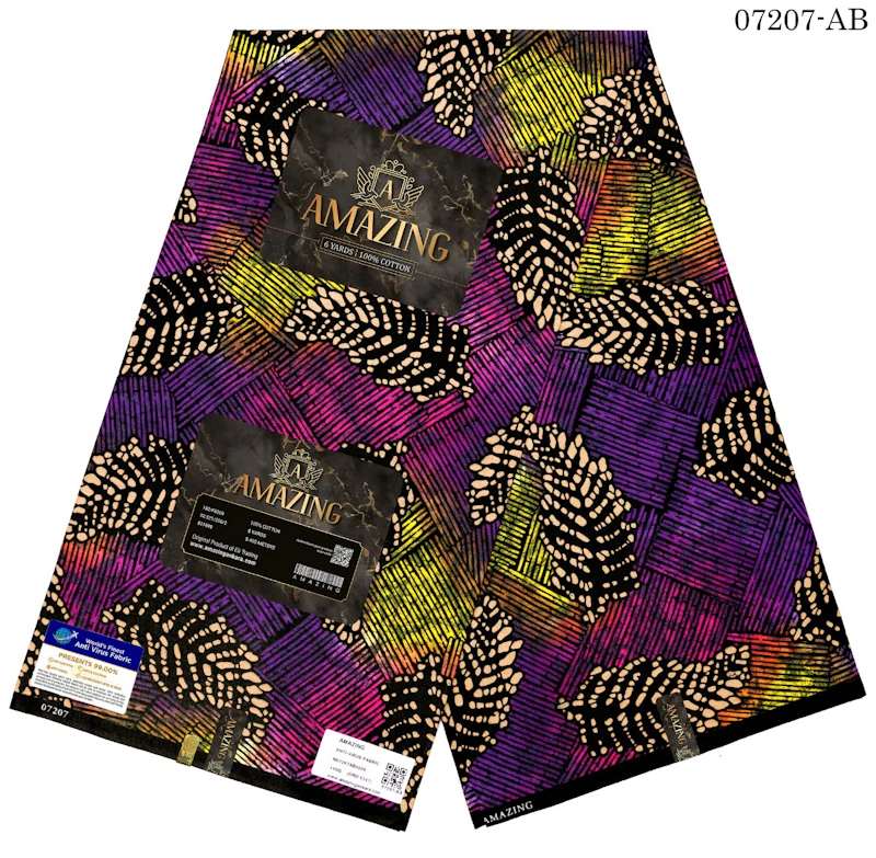 Purple pink with yellow touch Ankara