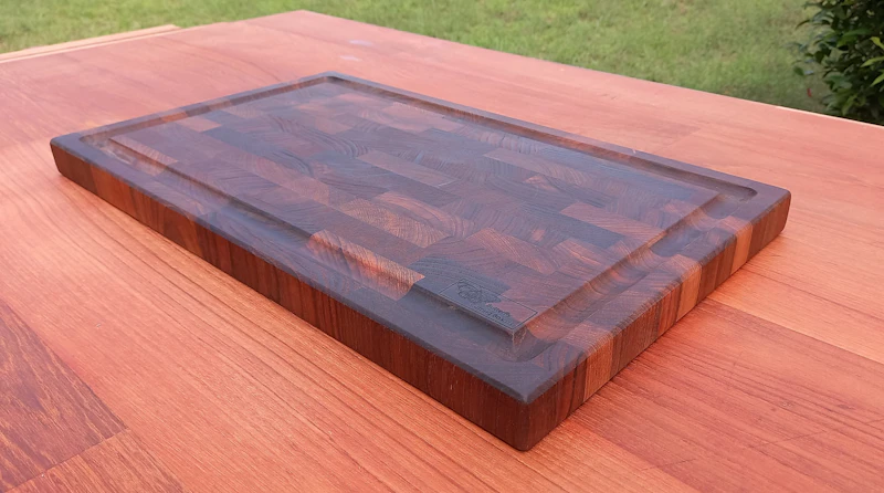End grain cutting board. Teak wood only (SOLD)
