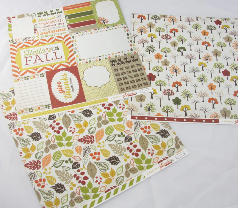 Scrapbook-Set "A perfect Autumn", Herbstmotive