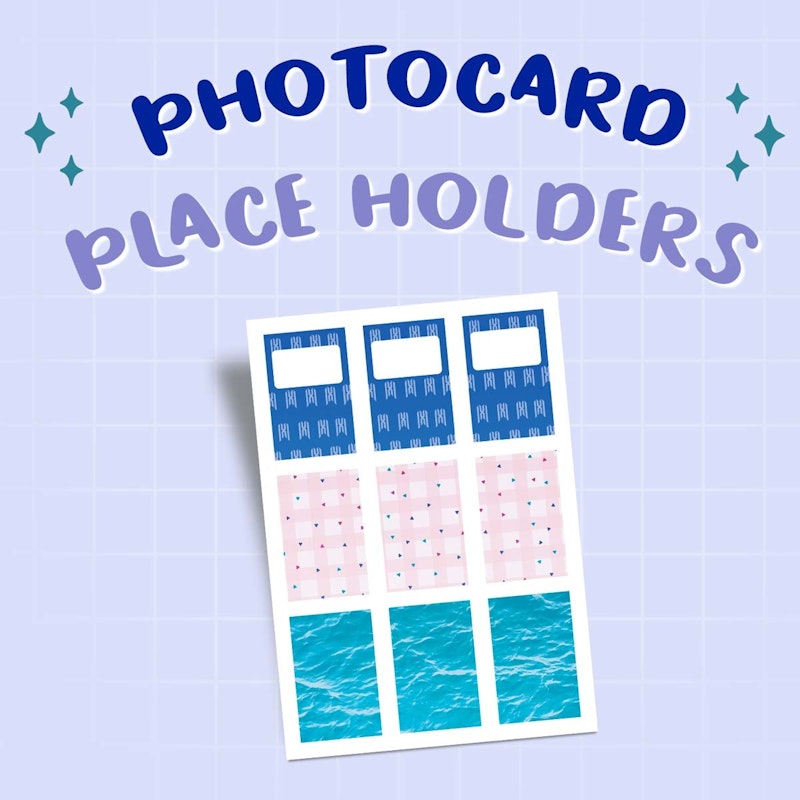 Aesthetic Kpop Photocard Place Holder for Binder, Printable Digital  Download, Photo Card Filler 