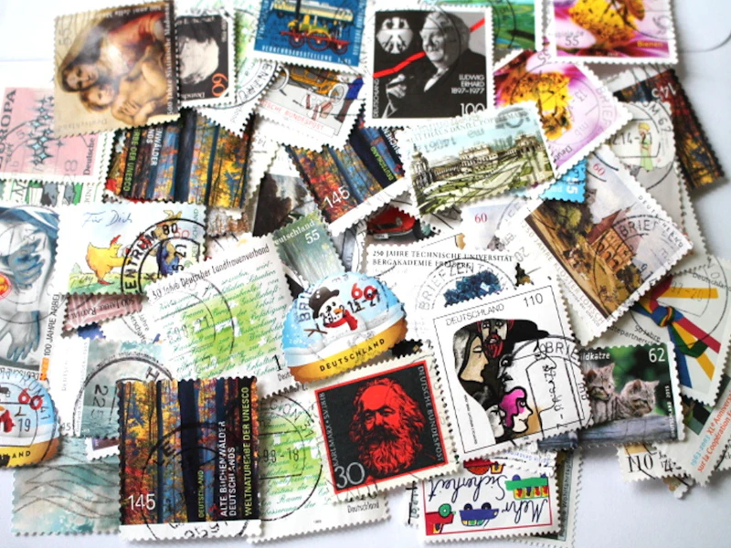 Briefmarken Sondermarken Deutschland, 100 Stück gestempelt