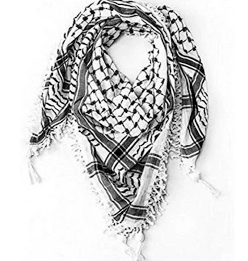 Palestinian Keffiyeh Shemagh for men women Head Scarf Neck Handmade, Arab kufiya Shemag Tactical wrap Desert 100% Cotton face mask