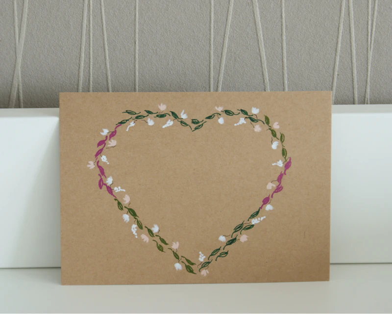 5er Set Postkarten handgemalt