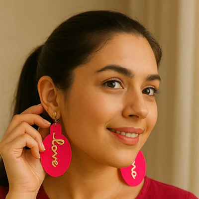 Kiss Me Love Dangle Earrings