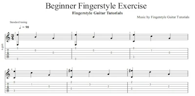 Beginner Fingerstyle Exercise | TABS & Sheet Music