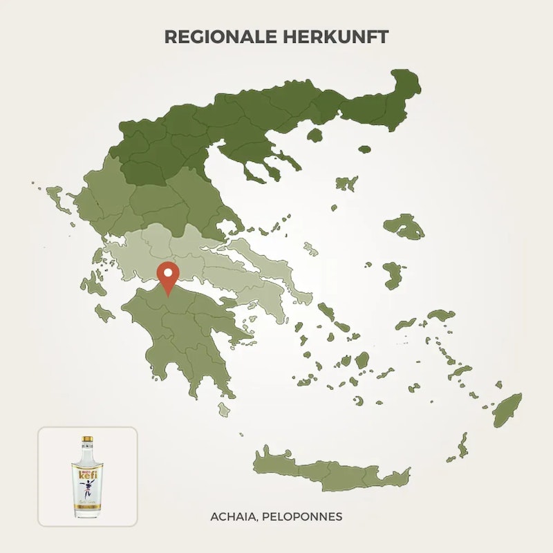 Ouzo Kefi Gold Series Premium Griechischer Anisschnaps 0,7 Liter