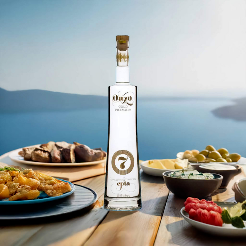 Ouzo 7 Gold Premium Griechischer Anisschnaps 0,7 Liter