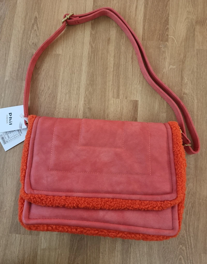 Orange Handtasche, Plüschig