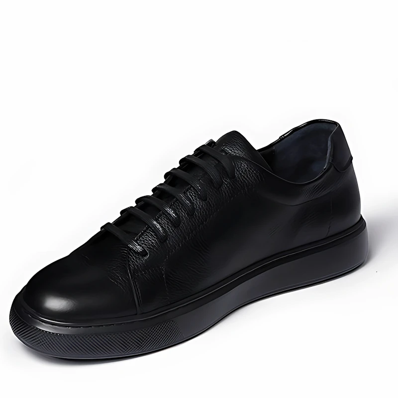 Basket en cuir noir