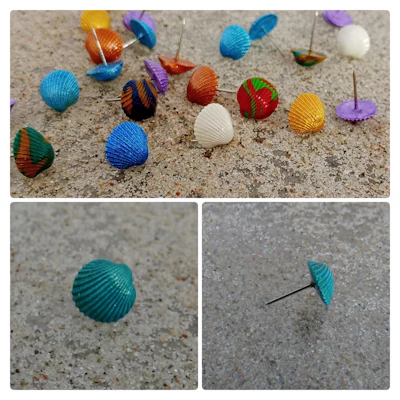 Pinnnadeln Muschel-Design, türkis