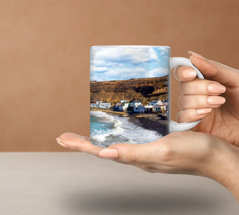Fuerteventura Küstenlandschaft Tasse – Kanaren Souvenir | Atlantik Geschenk für Strandliebhaber & Reisefans Keramikbecher