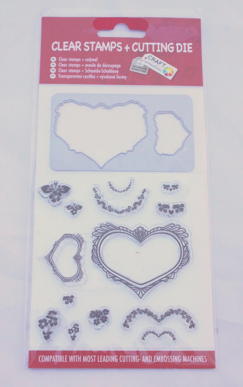 Stempel- und Schablonen - Set "Herzen"