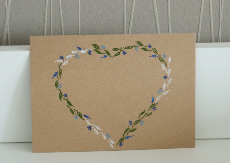 5er Set Postkarten handgemalt