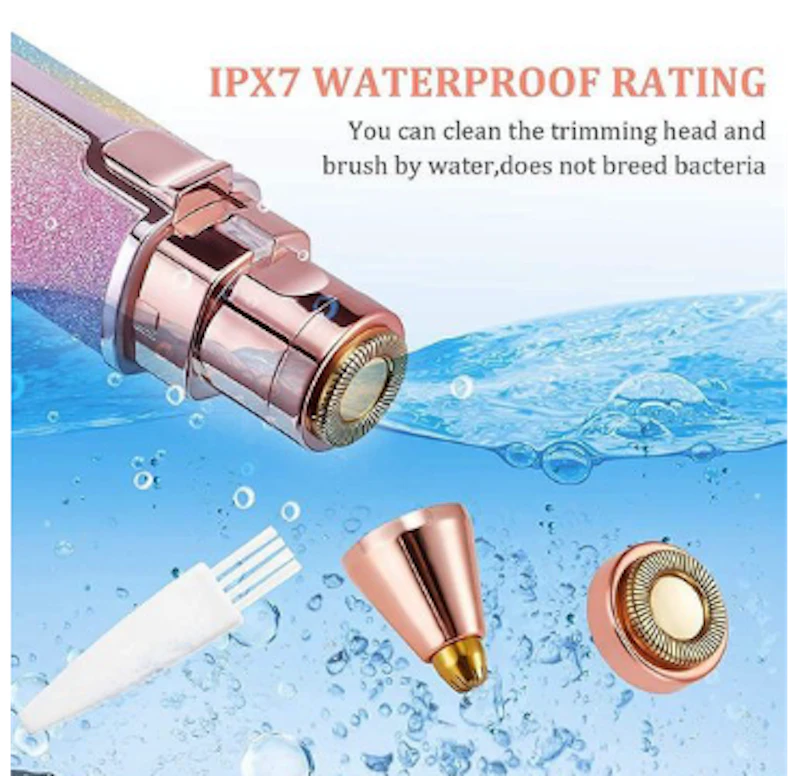 2 In 1 Electric Eyebrow Trimmer Makeup Painless Eye Brow Epilator 
