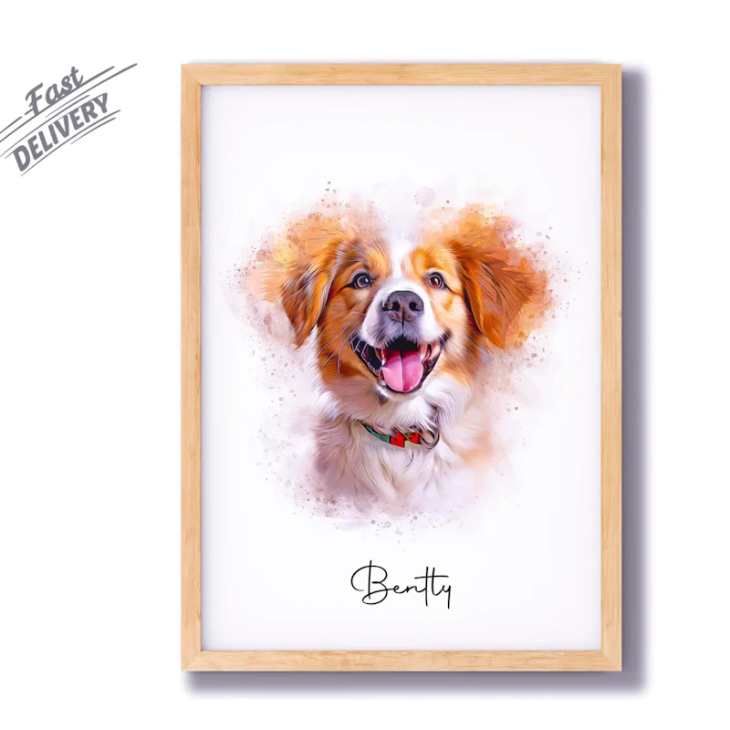 Digital Dog Portrait from Photo
