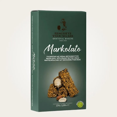 Markolato Waffelröllchen mit Erdnussbuttercreme 170g