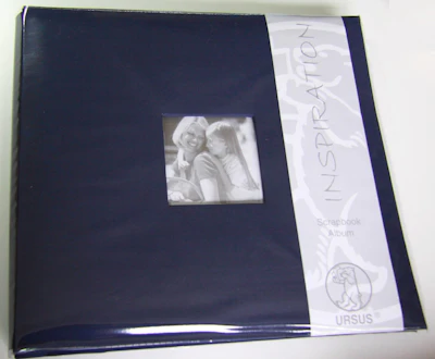 12x12" Scrapbook-Album marineblau, erweiterbar