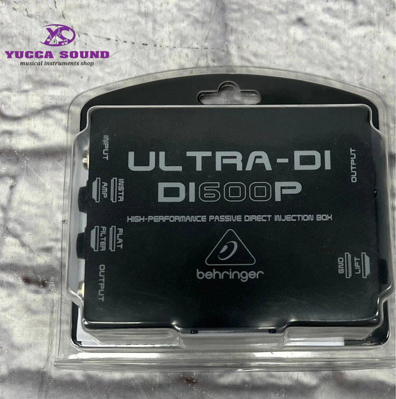 Behringer Ultra-DI DI600P Passiv DI-Box, LP Filter, IN: 2x 6.3mm-Klinke, OUT: XLR, Dämpfungsschalter