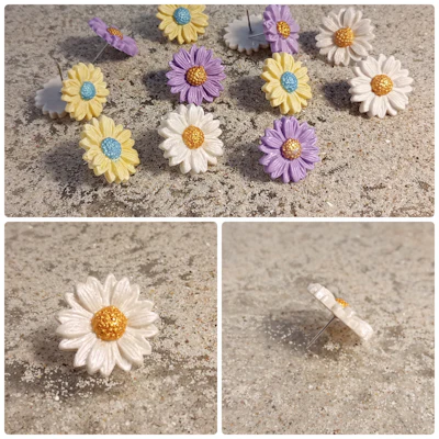 Pinnnadel Blume, perlmuttfarben weiß