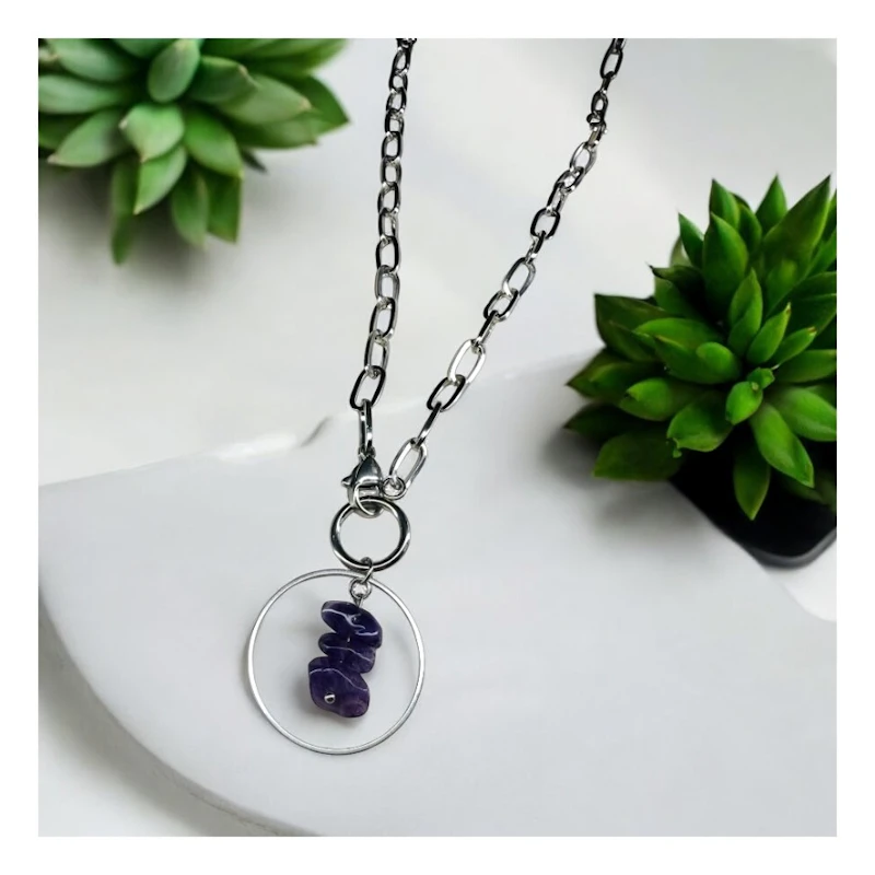 Y-Kette "Ylena" mit Amethyst