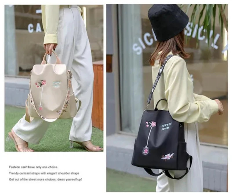 Leather shoulder backpack bag