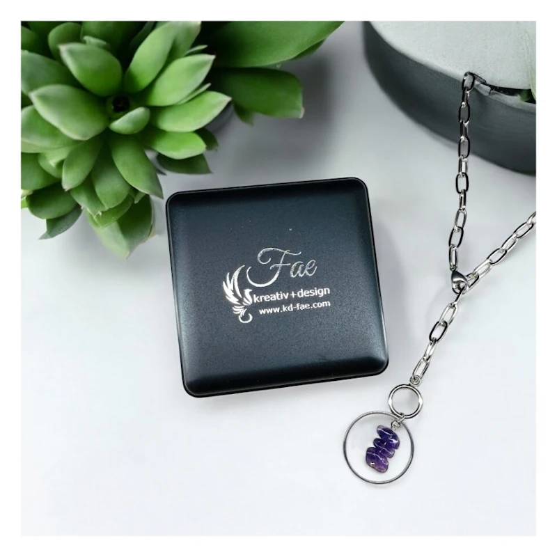 Y-Kette "Ylena" mit Amethyst