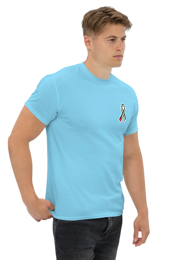 Palestinian flag ribbon black t shirt
