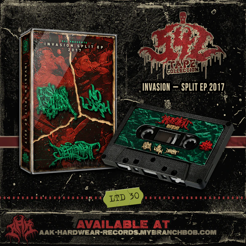 DEFILEMENT/INSANE ASYLUM/NO LEASH - INVASION SPLIT EP [TAPE]