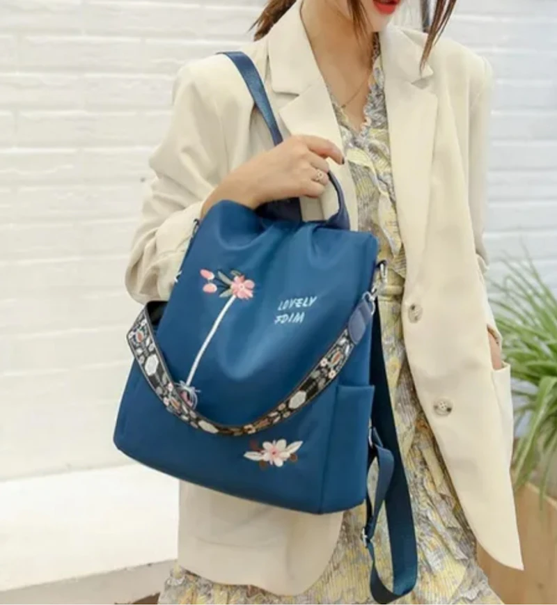 Leather shoulder backpack bag