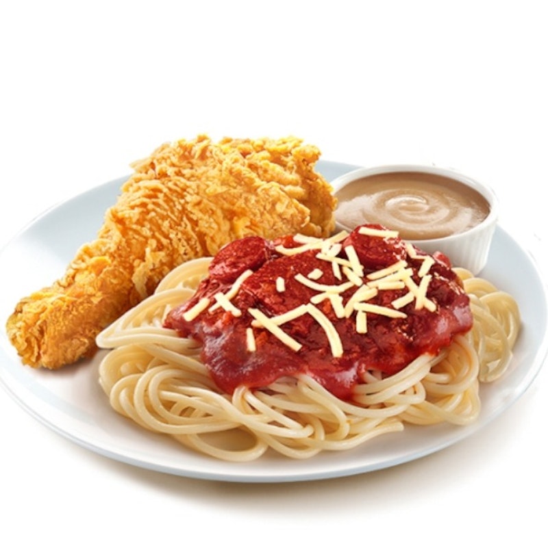 Spaghetti with 1pc Chickenjoy (信和 Jollibee)