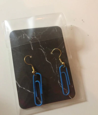 Klammer Ohrringe blau