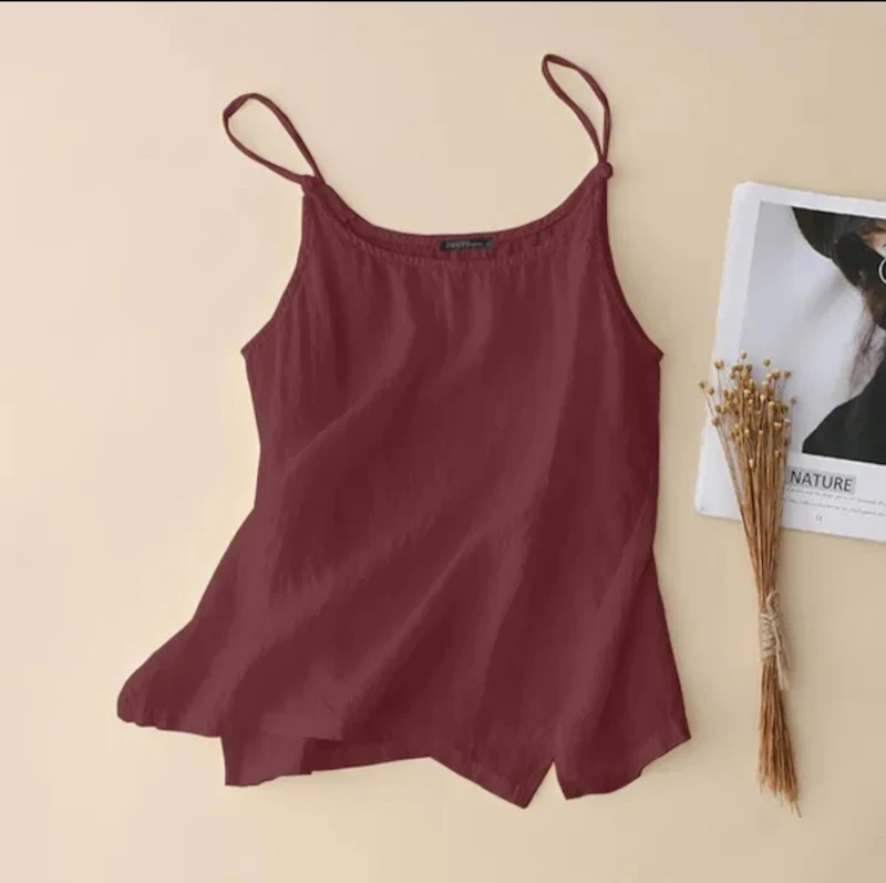 Sleeveless cotton Shirt for women.